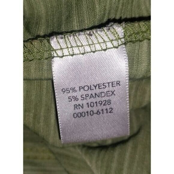 CJ Banks Green Stripe Short Sleeve Womens Top 1X Polyester Spandex Blend - Picture 5 of 5